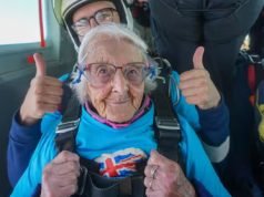 Watch: UK Woman Sets Record as Oldest Skydiver at 102, Video Goes Viral