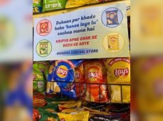 Grocery Store’s Hilarious Signboard on Lay’s Chips Rack Has the Internet in Stitches chips