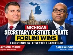 Anthony Forlini Wins Michigan Secretary of State Debate: Experience vs. Absentee Leadership Michigan Secretary of State Debate Graphic